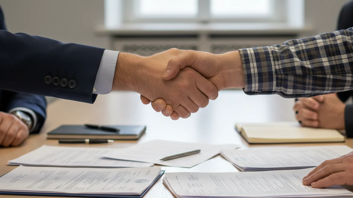 Representació d'un acord entre representants governamentals i organitzacions agràries sobre zones protegides i compensacions.