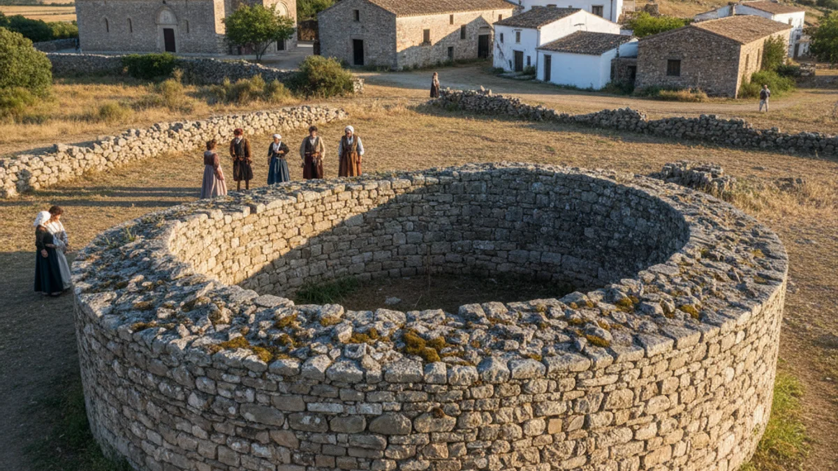 Imatge genèrica d'una bassa històrica de pedra seca en un entorn rural.