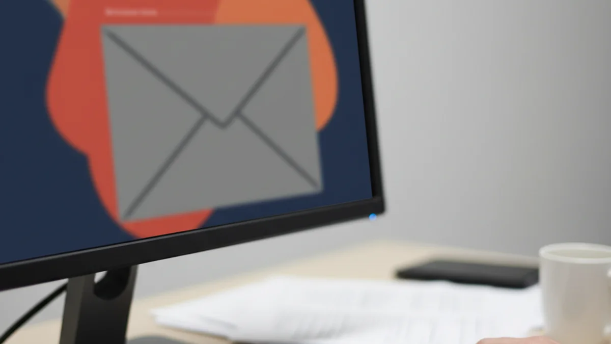 Imatge genèrica d'una pantalla d'ordinador mostrant un correu electrònic d'alerta fals.