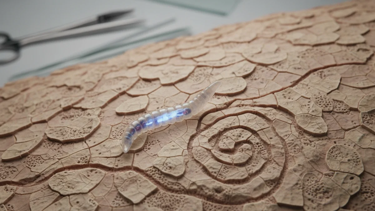 Imatge genèrica d'una representació microscòpica d'un paràsit cutani.