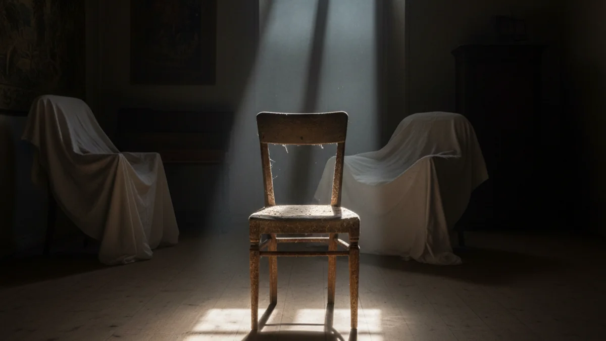 Imagen genérica de una sala vacía que simboliza la memoria histórica y el silencio de los hechos del pasado.