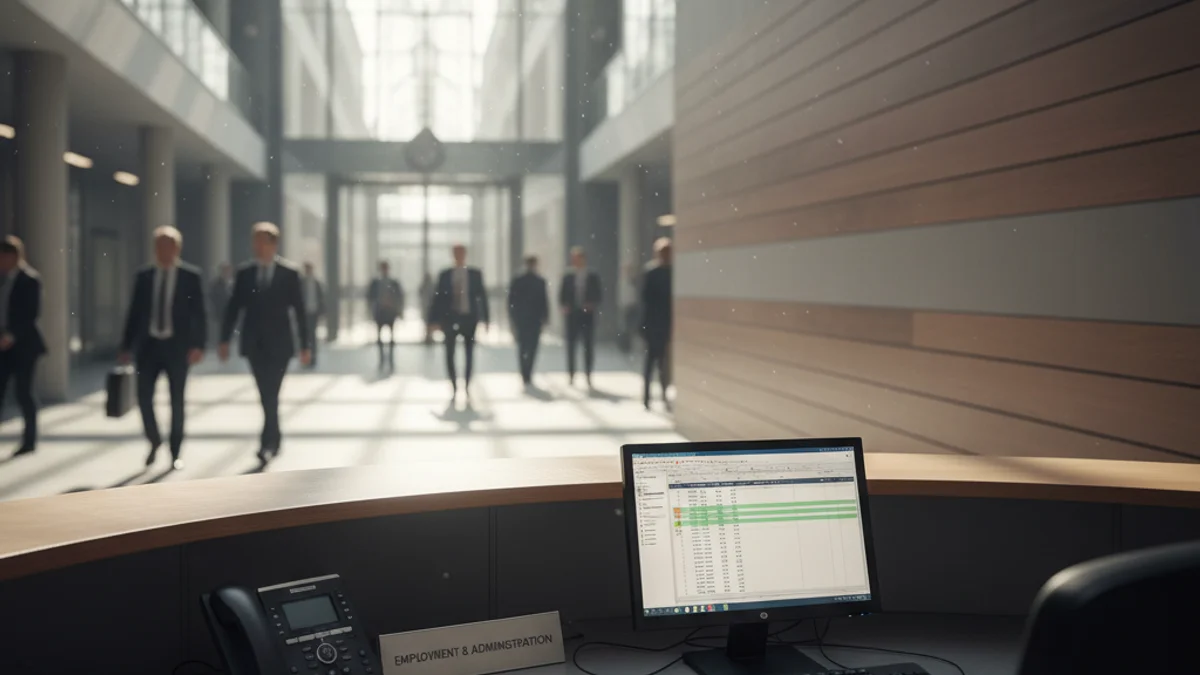 Imatge genèrica d'una oficina que representa la cerca de feina i l'administració.