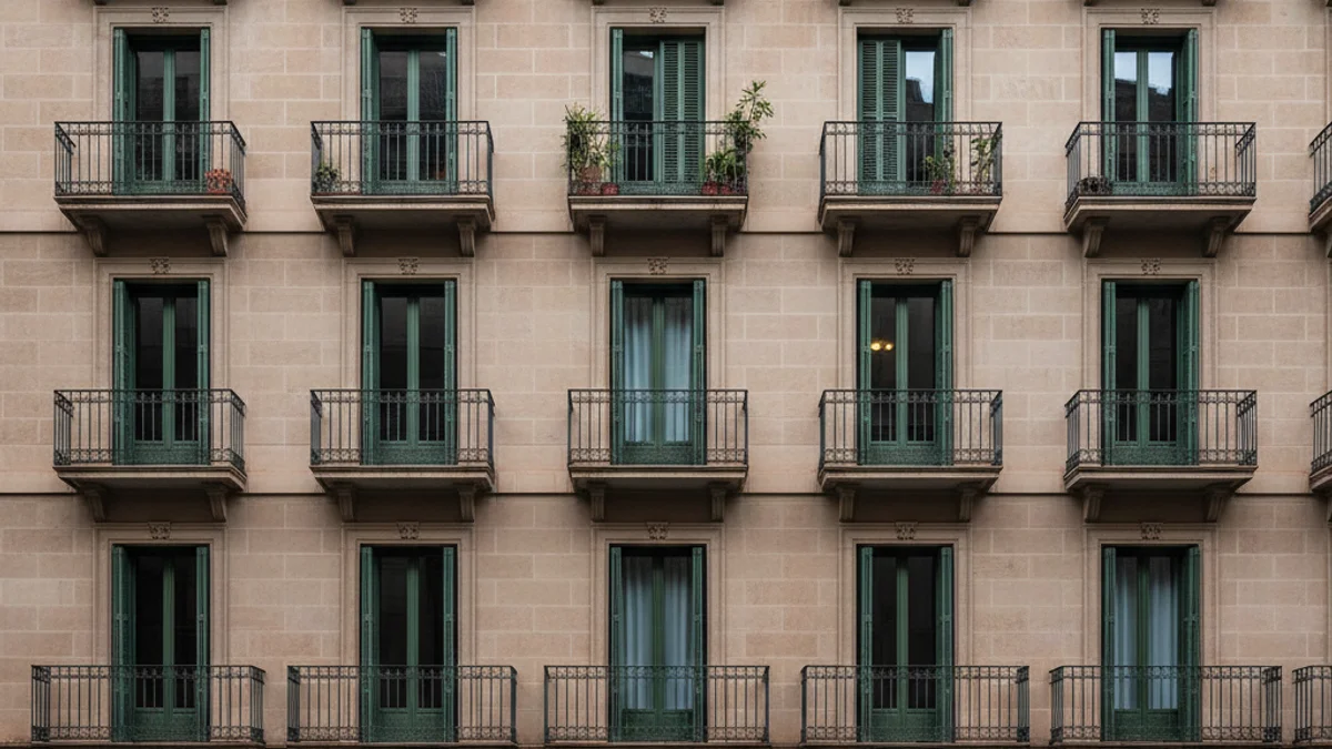 Imagen genérica de un edificio de viviendas en el distrito del Eixample de Barcelona.