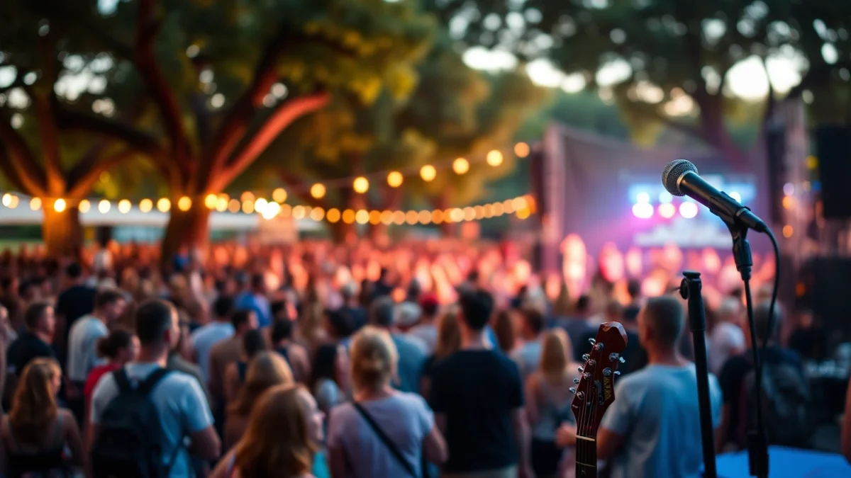 Imatge genèrica d'un festival de música a l'aire lliure amb un ambient familiar.