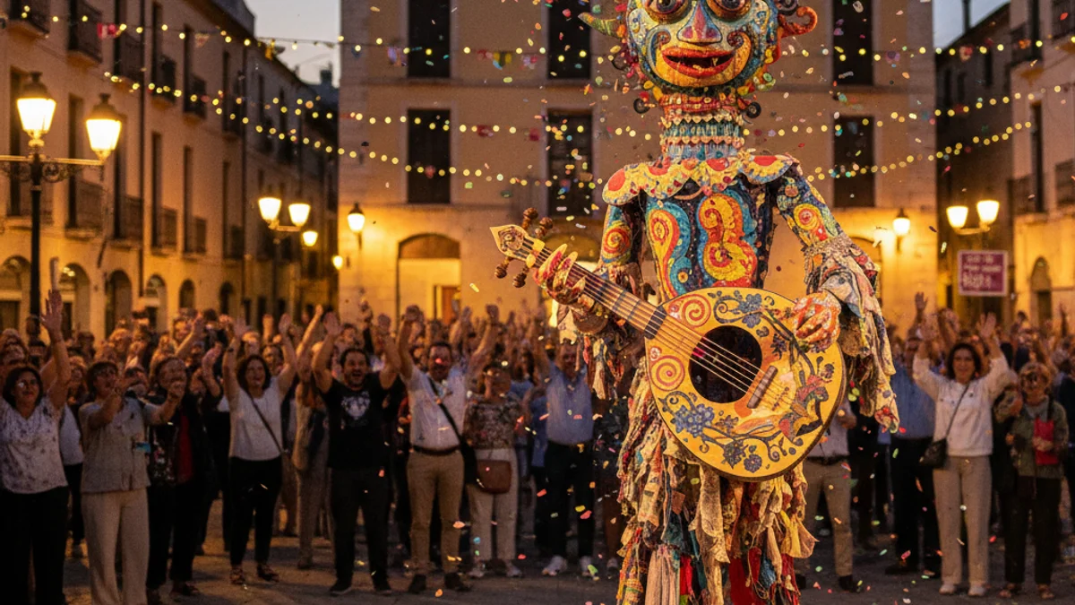 Generic image of a festive and cultural atmosphere in a city square during a summer festival.