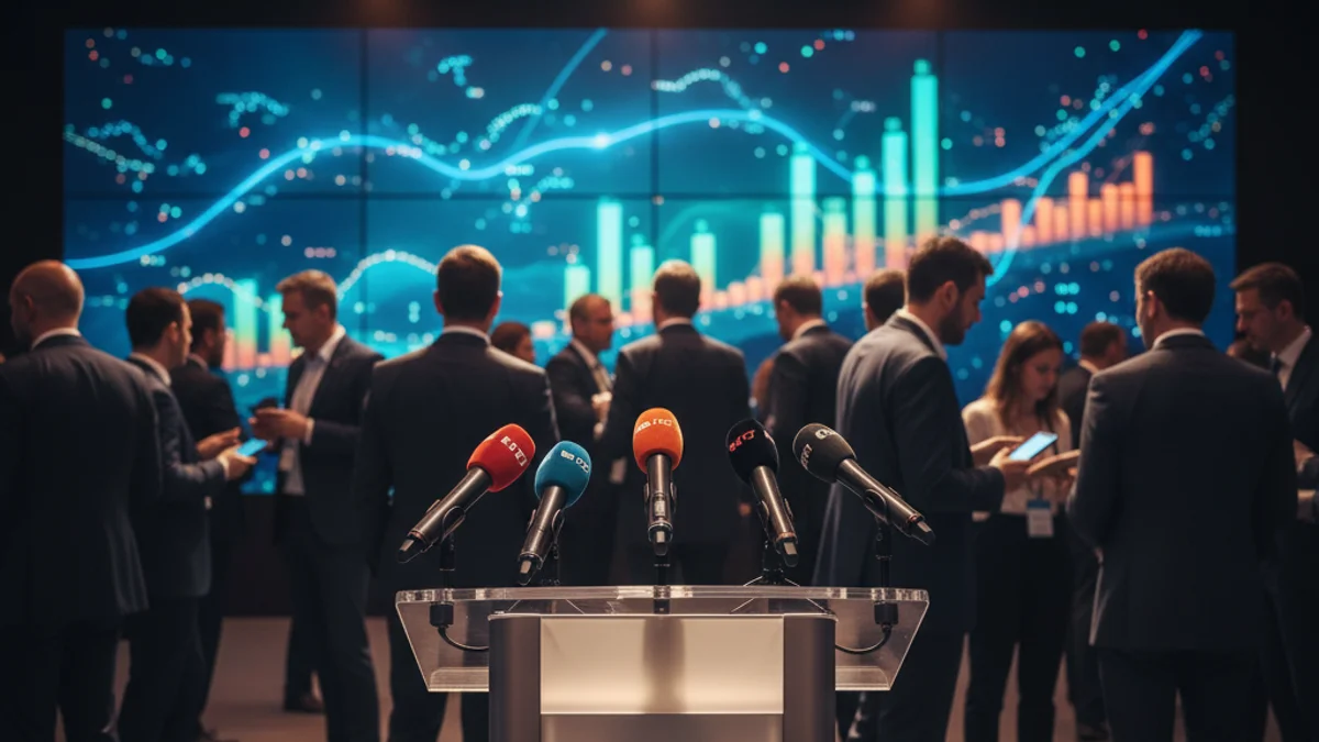 Imatge genèrica d'un entorn tecnològic i empresarial durant un congrés internacional.