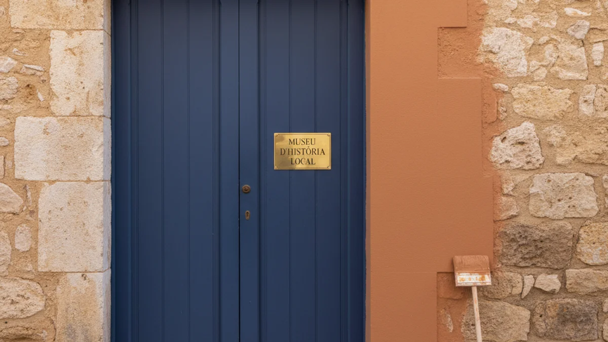 Imatge genèrica de la façana d'un edifici històric en procés de restauració.