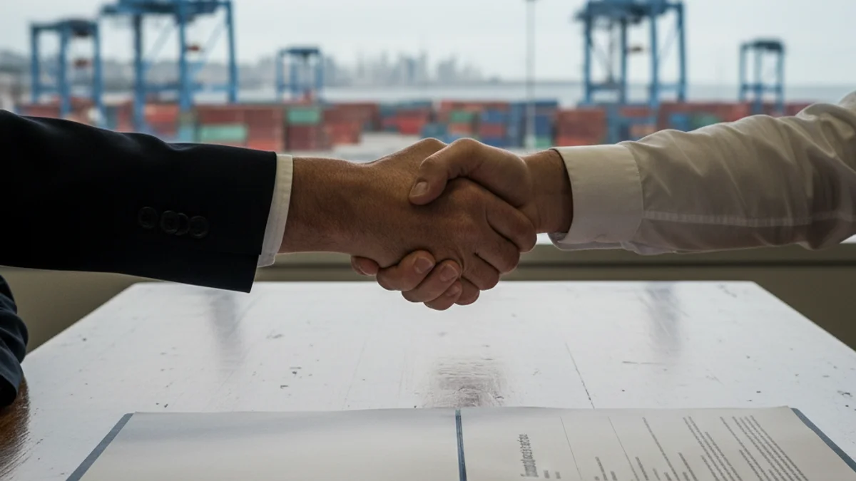 Representació d'una signatura institucional entre dues entitats per a la planificació territorial i econòmica de la regió.