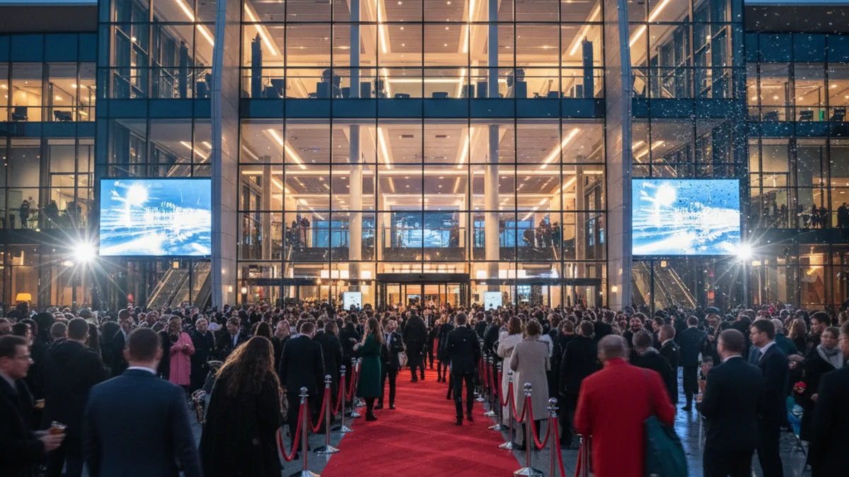 Imagen genérica de una multitud esperando la llegada de una celebridad a un festival de cine.