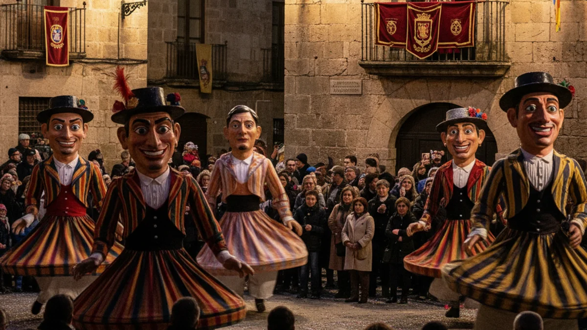 Imagen genérica de los Gigantes Locos durante el Carnaval de Solsona.