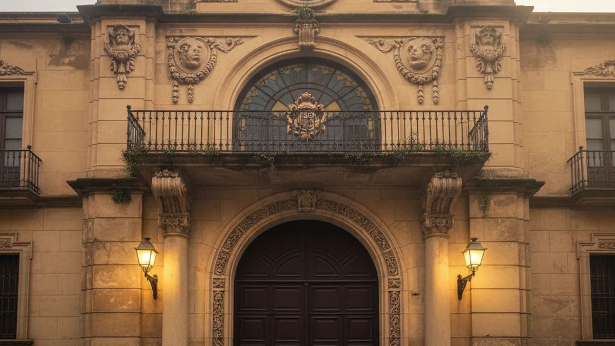 Imatge genèrica de la façana d'un teatre històric amb les portes tancades.