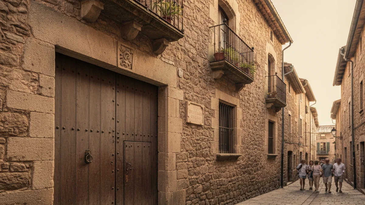Imatge genèrica d'una casa antiga de pedra en un carrer històric, representant un projecte de museïtzació.