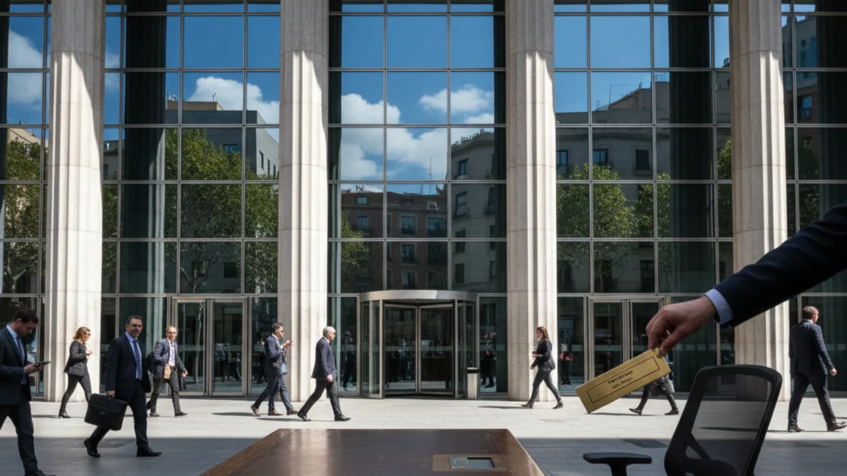 Imatge genèrica d'una oficina institucional buida que simbolitza un relleu en un càrrec públic.