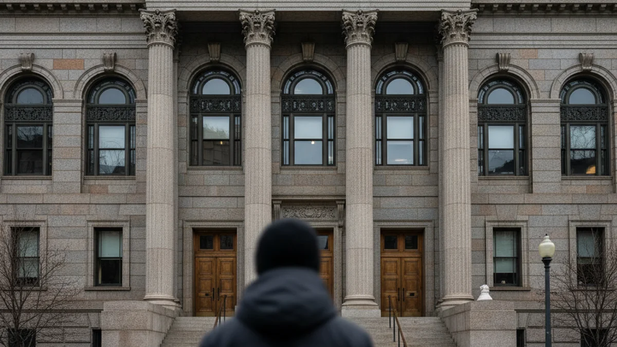 Imatge genèrica d'una façana judicial o d'un edifici administratiu, simbolitzant un litigi legal.