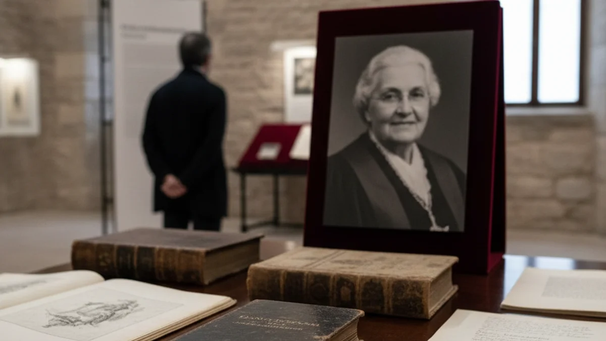 Imagen genérica de una exposición cultural en honor a una figura académica.