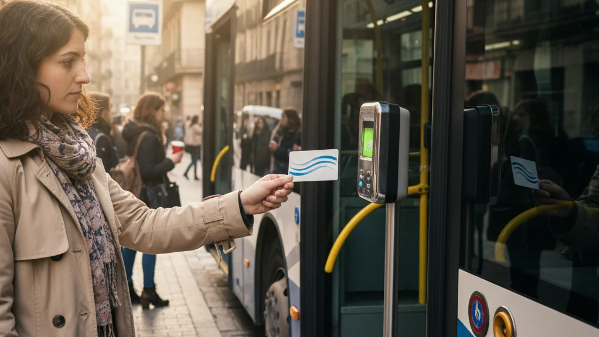 Imatge genèrica d'un autobús interurbà i un títol de transport públic.