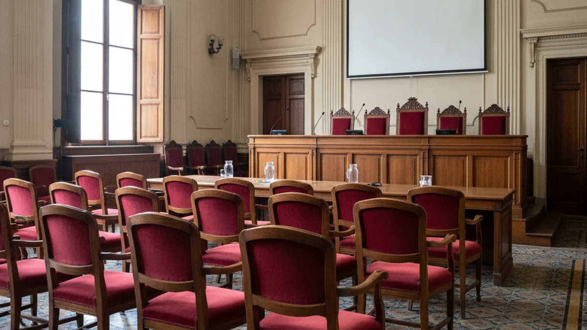 Generic image of a municipal assembly hall for public hearings.