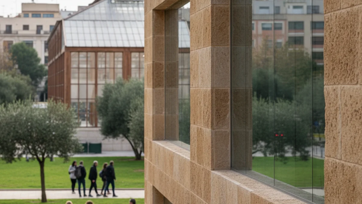 Imatge genèrica del nou Campus Salut i zones verdes d'Igualada.