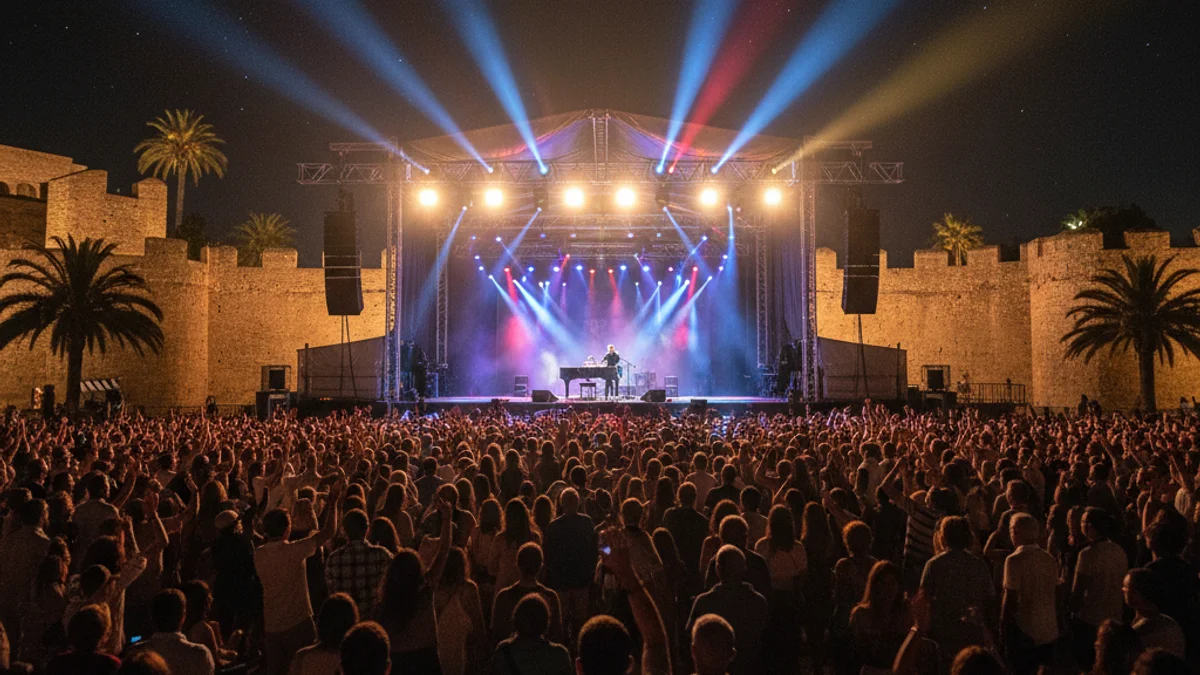Generic image of a night concert at the Ciutadella de Roses.