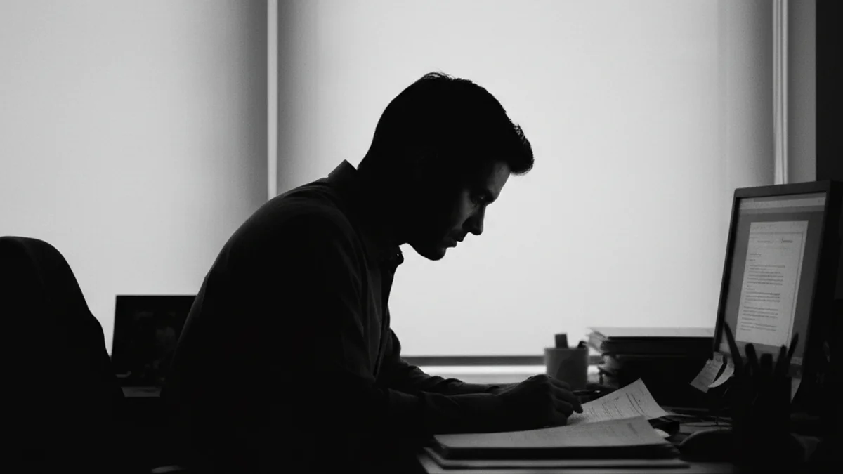 Imatge genèrica d'una dona davant d'un ordinador, simbolitzant problemes financers o legals resolts.