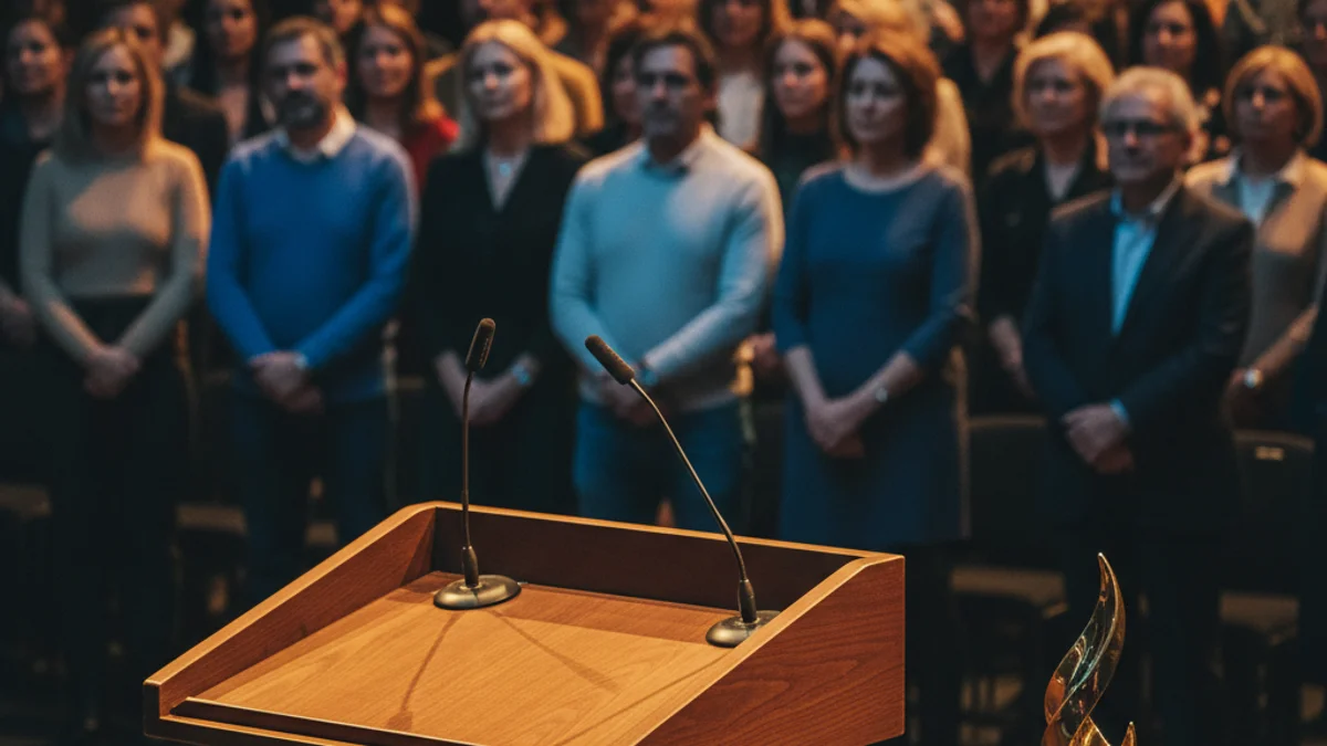 Imatge genèrica d'un escenari durant una gala de lliurament de premis culturals.