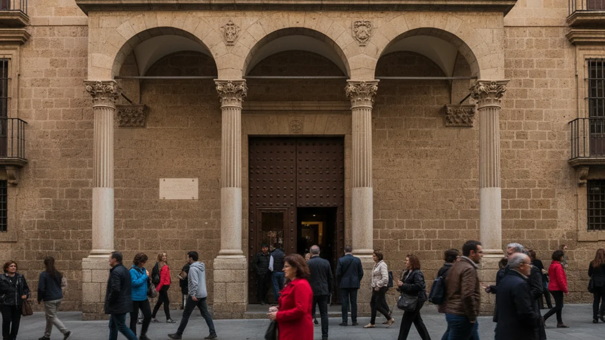 Imatge genèrica de la façana d'un edifici institucional a Lleida.