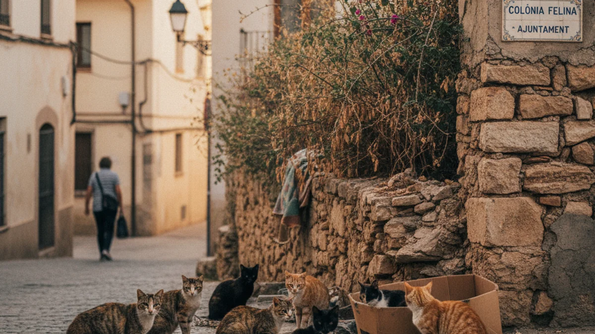 Imagen genérica de unos gatos callejeros en una colonia urbana.