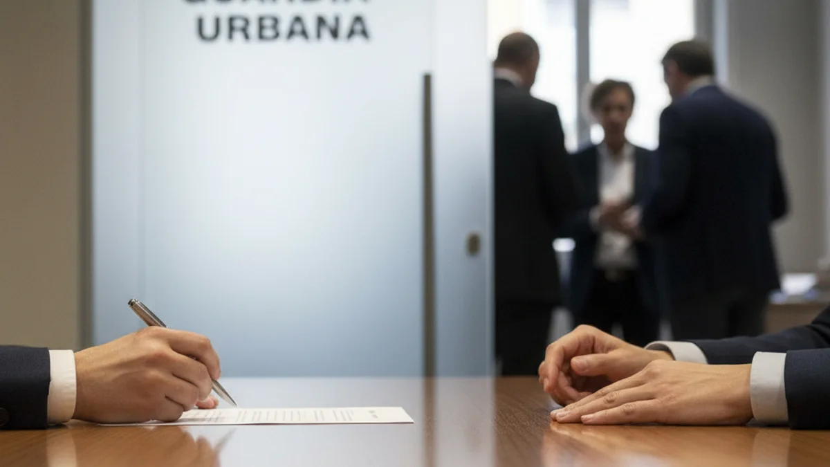Generic image of a mediation table with the local police logo in the background.