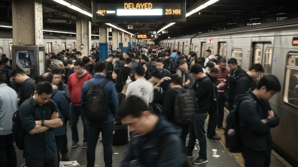 Imatge genèrica d'una estació de tren amb usuaris esperant, simbolitzant la crisi de Rodalies.