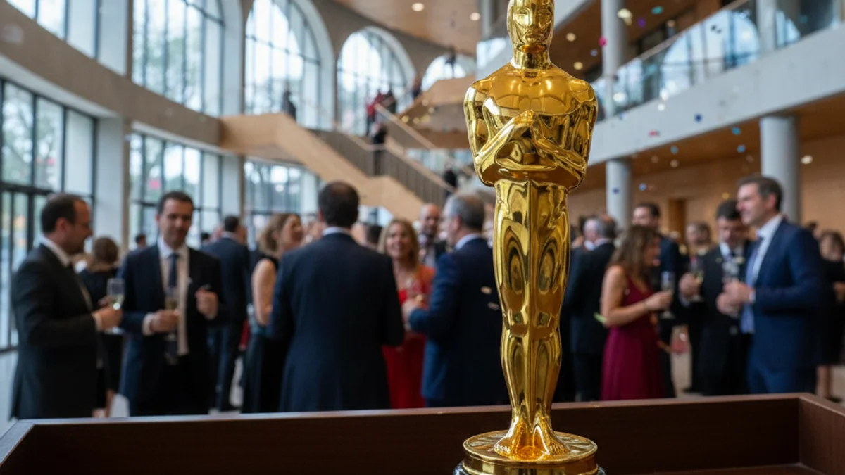 Imagen genérica de una estatueta de los premios Oscar en un evento cultural.