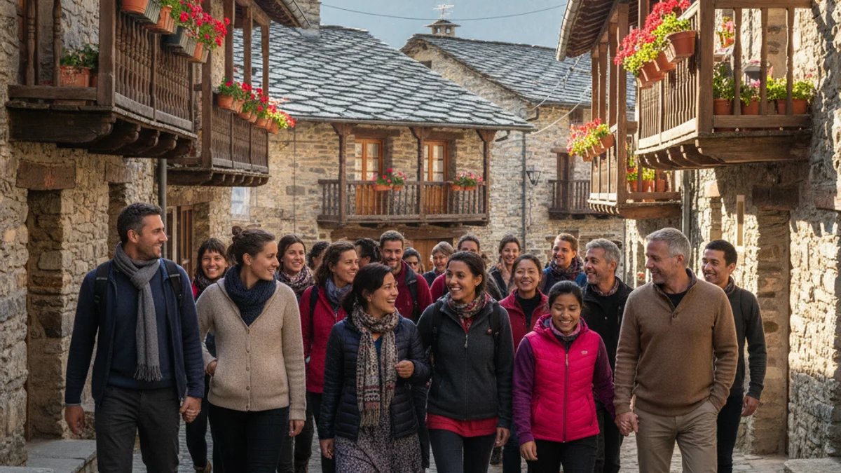 Generic image of a street in Val d'Aran symbolizing the coexistence of diverse cultures.