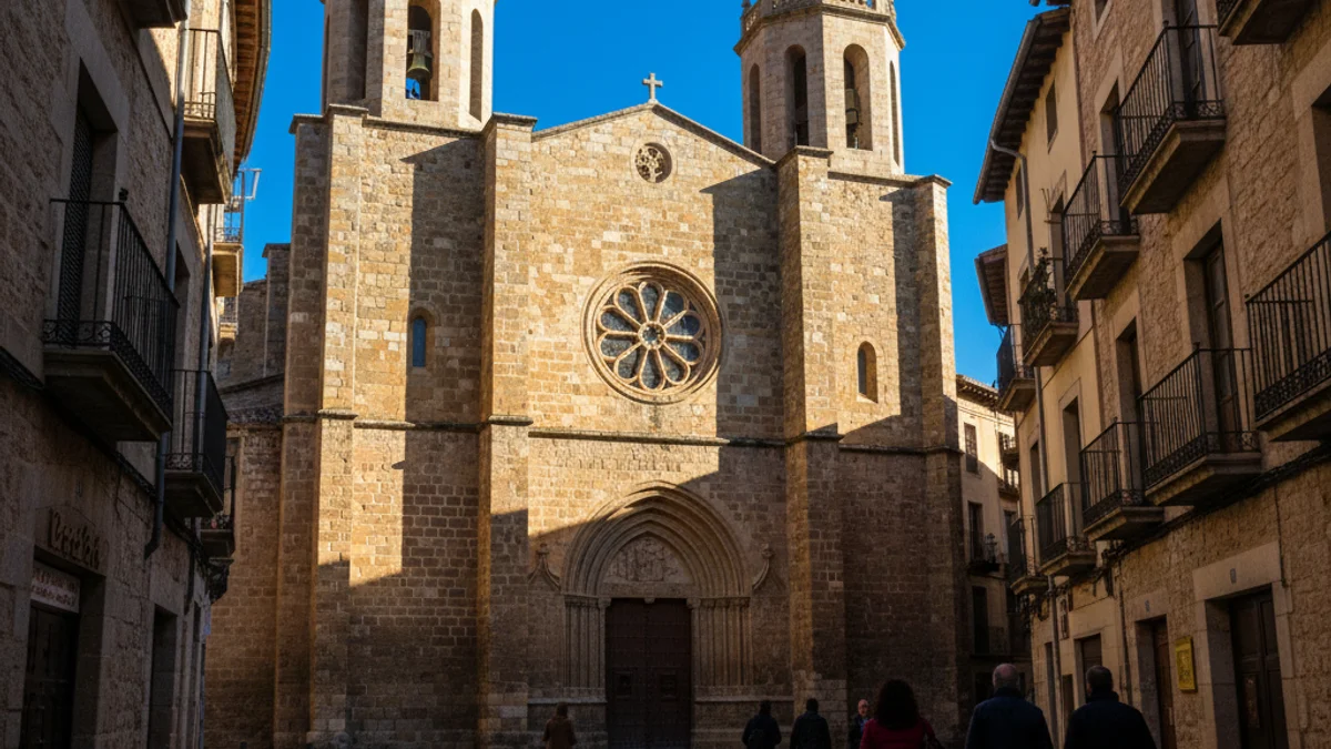 Façana de l'església de la Puríssima Sang a Reus durant el dia.