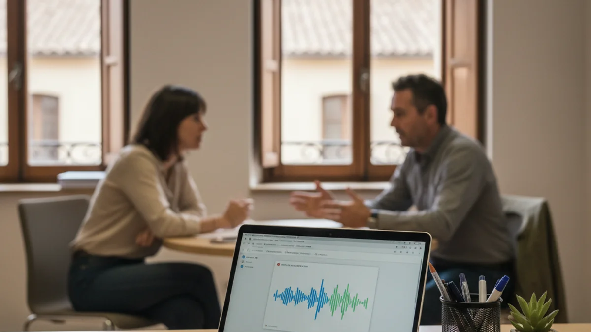 Generic image of a digital artificial intelligence interface in a social care setting.