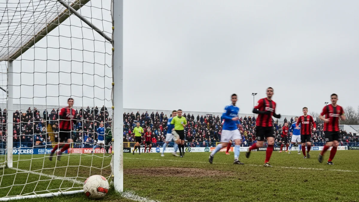 Imatge genèrica d'un camp de futbol durant un partit, amb jugadors en moviment.