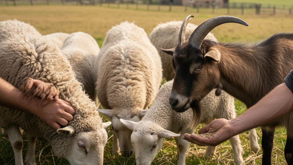 Imatge genèrica d'un grup d'estudiants observant ovelles durant una sessió de formació pràctica en un entorn rural.