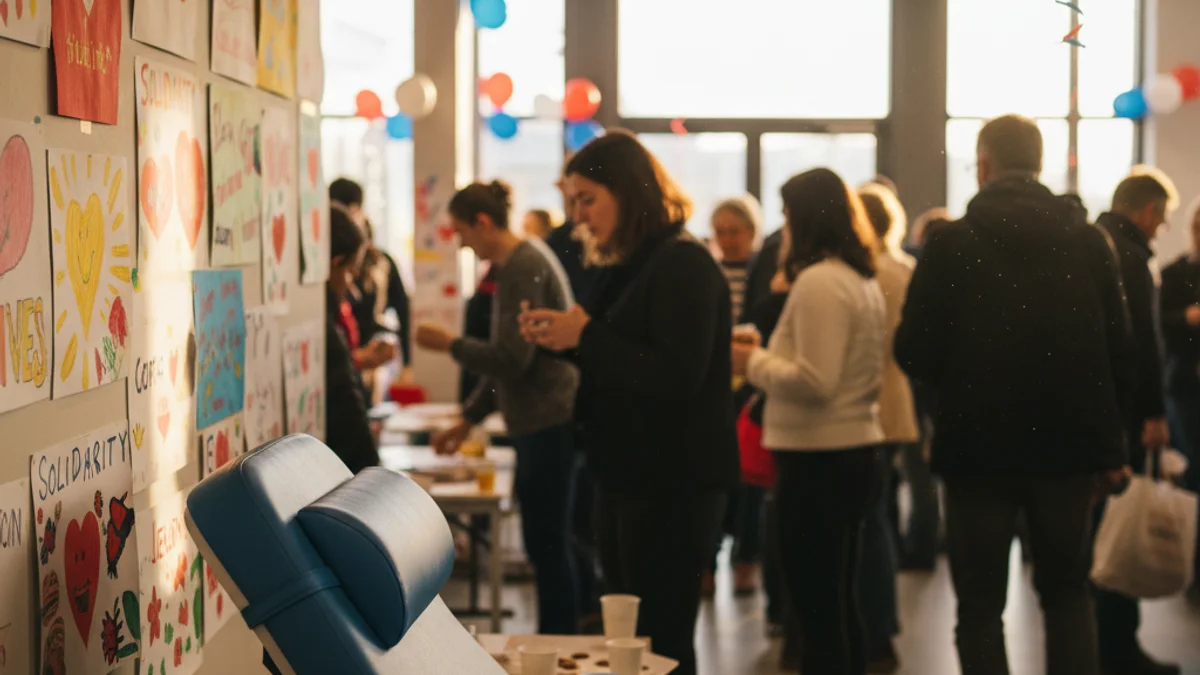 Generic image of a blood donation room prepared for a solidarity campaign.