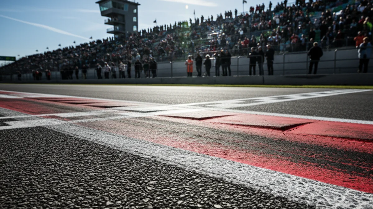 Imagen genérica de la recta principal de un circuito de velocidad.