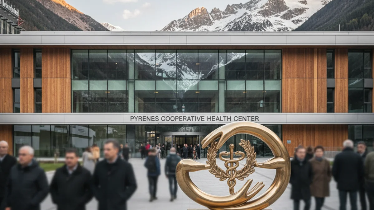 Imagen genérica del exterior de un centro hospitalario moderno situado en una zona de montaña.