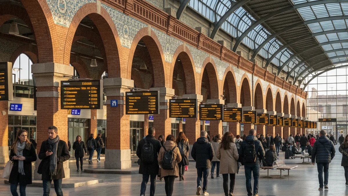 Imatge genèrica de la nova terminal d'autobusos que integra l'antic edifici modernista dels Docs.