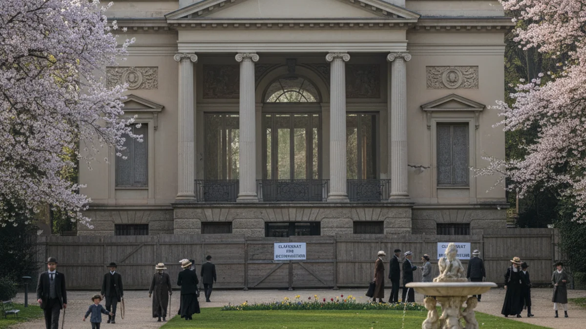 Imatge genèrica d'un edifici d'estil noucentista situat en un parc públic.
