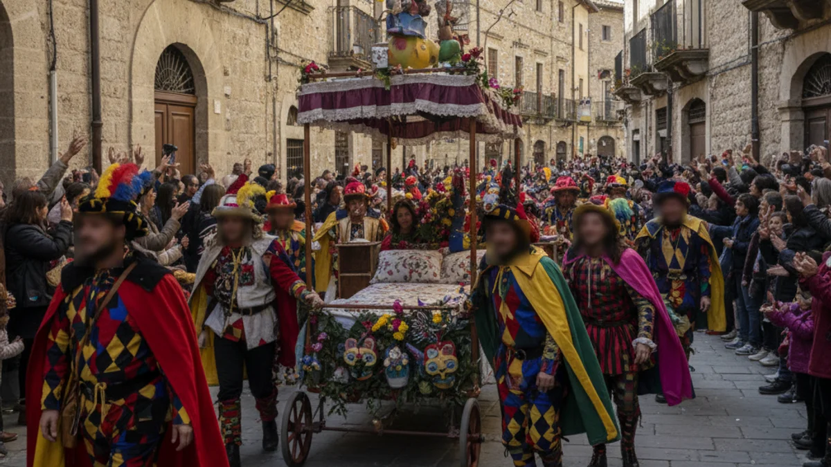 Generic image of the Bed Race during the Lleida Carnival.