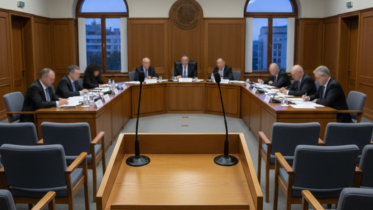 Retrat genèric d'una política parlant en un entorn institucional, sense trets facials reconeixibles.