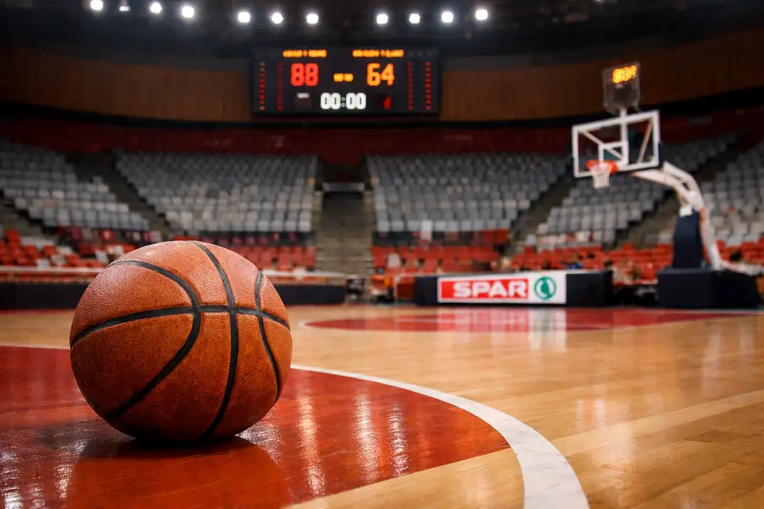 Generic image of a professional basketball match in an arena.