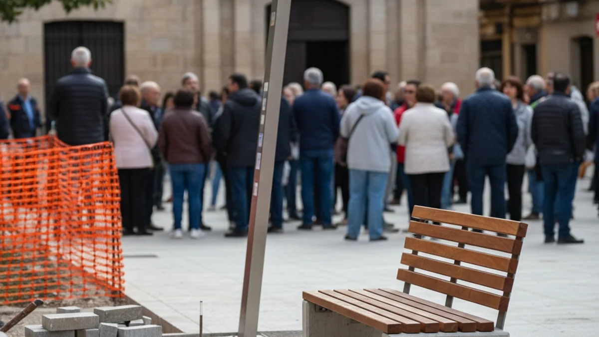Imatge genèrica d'un carrer urbà amb mobiliari nou i voreres reformades.