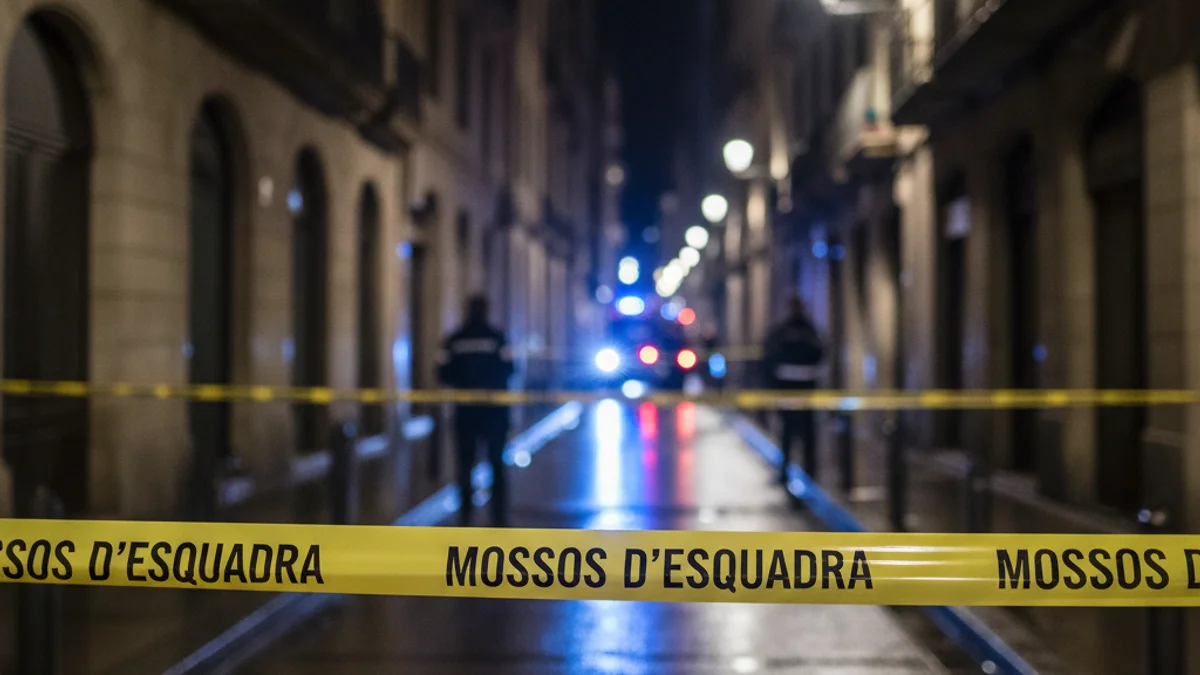 Imatge genèrica d'un control policial nocturn amb llums d'emergència en una carretera.