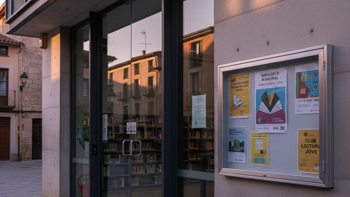 Imagen genérica de la fachada de una biblioteca pública municipal.
