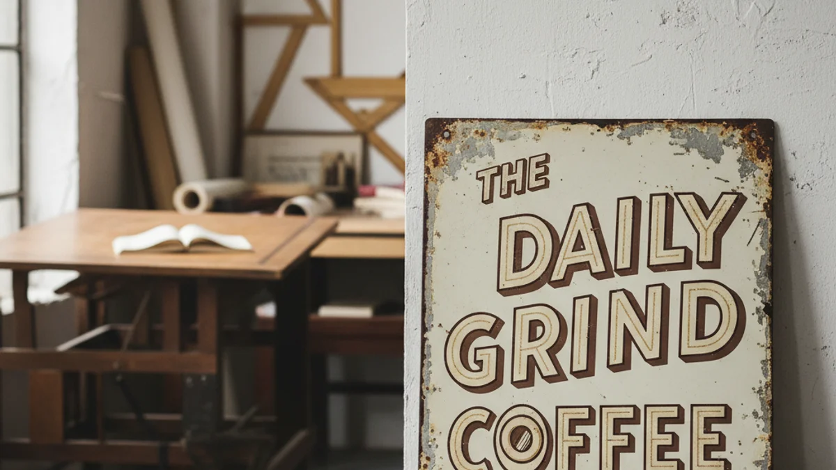 Generic image of a vintage commercial sign recovered for preservation.