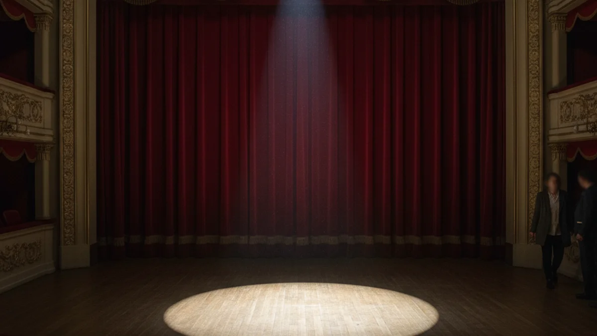 Generic image of a theater stage with a spotlight.