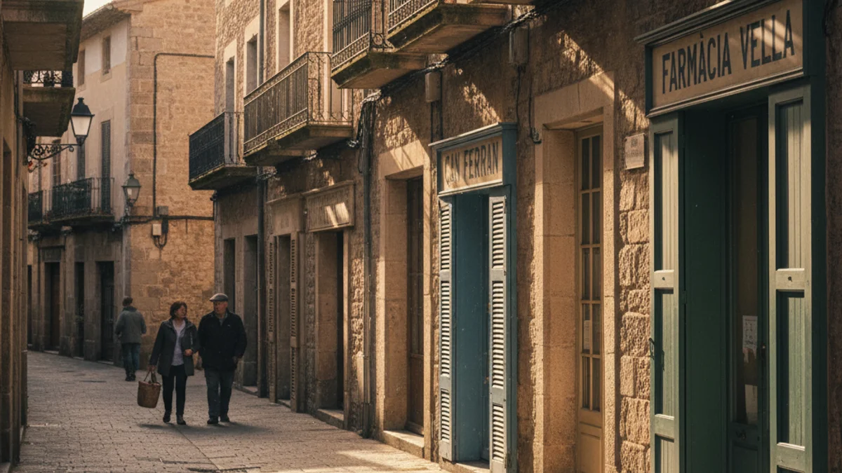 Imagen genérica de una calle comercial con persianas bajadas durante un día festivo.