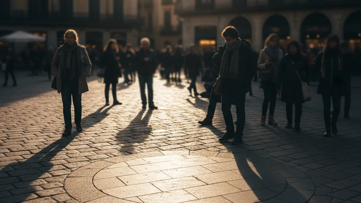Imatge genèrica d'una plaça pública a Barcelona on s'ubiquen elements de memòria històrica.
